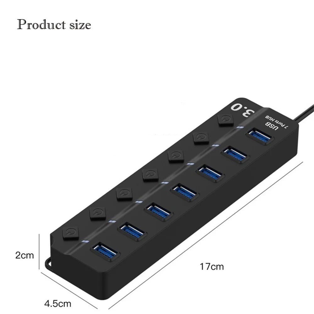 7-IN-1 USB 3.0 5Gbps High Speed USB Docking Station Extender USB HUB Splitter with Switch Control ,Fast Charging Devices