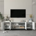 thumbnail image 7 of DIYART 67" W High-Gloss Modern TV Stand for TVs up to 75", Stylish Media Console for Living Room & Bedroom, White, 7 of 7