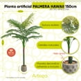 thumbnail image 2 of Planta artificial moderna decorativa Real Style Palmera Hawaii grande de 150cm de alto Artego para hogar sala comercio oficina, 2 of 9