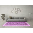 thumbnail image 3 of Ahgly Company Indoor Round Abstract Purple Modern Area Rugs, 3' Round, 3 of 4