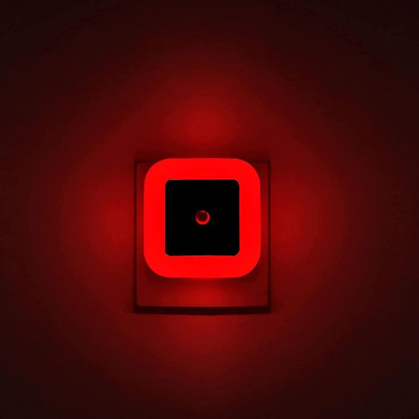 Pack Of 4 Red Night Light, Plug In Led Wall Lamp With Dusk To Dawn Sensor, Auto On/off - Perfect For Bedroom, Children And Kids Room Xq-yd35