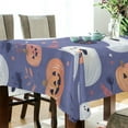 thumbnail image 5 of Yayeee Tablecloths 60" x 60" Rectangle Wrinkle Resistant Party Table Cover, Blue Cute Halloween, 5 of 8