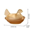 thumbnail image 2 of Plastic Chicken Nest Candy Dish with Lid - Rustic Farmhouse Style Serving Bowl for Treats and Snacks - Decorative Kitchen and Dining Table Centerpiece, 2 of 2