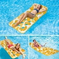 thumbnail image 5 of 73 x 34in Inflatable Pool Float Adults Floating Pool Lounge for Lake Beach Swimming Pool Fun, Yellow, 5 of 9