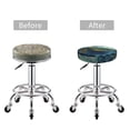 thumbnail image 6 of Picia Surfing Turtle pattern Round Stool Covers Comfy Seat Covers Stretch Removable WashableChair Slipcover Round Bar Chair Cushion Cover-13 inch, 6 of 7