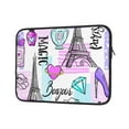 thumbnail image 2 of Bingfone Eiffel Tower And Hearts Laptop Sleeve Case 15 Inch, 360° Protective Computer Carrying Bag, 2 of 9
