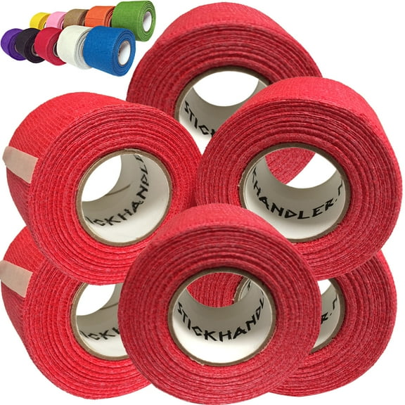 STICK HANDLERâ„¢ Professional Hockey Grip Tape Pro Pack (Red | Six Pack)