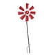 thumbnail image 1 of Escultura de viento de metal, molino de viento decorativo con estaca de metal para jardín, césped Rojo, 1 of 9