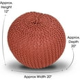 thumbnail image 3 of Christopher Knight Home Nahunta Pouf, Coral, 3 of 9