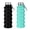 Black+Green, variant on NCQ Collapsible Water Bottles,16oz Capacity Portable Reusable Silicone Water Bottle,Leak-proof,with buckle,foldable storage,Lightweight Durable for Fitness,Cycling,Sports,Camping,Hiking (Green)