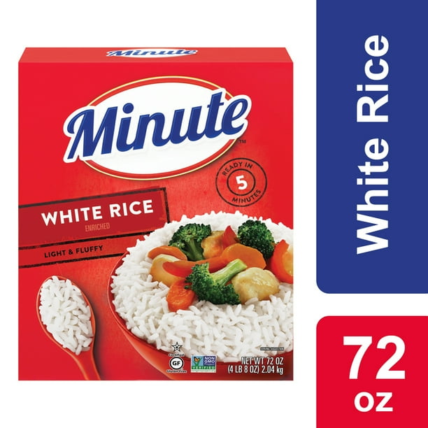Minute White Rice, Instant White Rice, Light & Fluffy Quick Rice, 72 oz