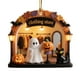 thumbnail image 1 of Uuiauoio Halloween Ghost Ornaments Spooky Cute Hanging Decor for Home Holiday Party Tree Decoration with Lantern and Black Cat Theme, 1 of 6
