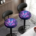 thumbnail image 3 of ZIATUBLE Galaxy Butterfly Chairs Decorative Cover Floral Round Stool Covers with Padding Size S Stool Seat Replacement Cover 2 Pieces Set Office Chair Saddle Stool Cushion, 3 of 6