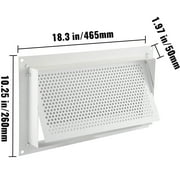 SKYSHALO Flood Vent, 8 Height x 16 Width x 2 Depth Foundation Flood Vent,to Reduce Foundation Damage and Flood Risk, White, Wall Mounted, for Crawl Spaces, Garages & Full Height Enclosures