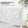 thumbnail image 4 of Zimtown 47" Patio Wood Bench,Garden Bench with Decorative Back Bench for Lawn,Yard,Park ,White, 4 of 6