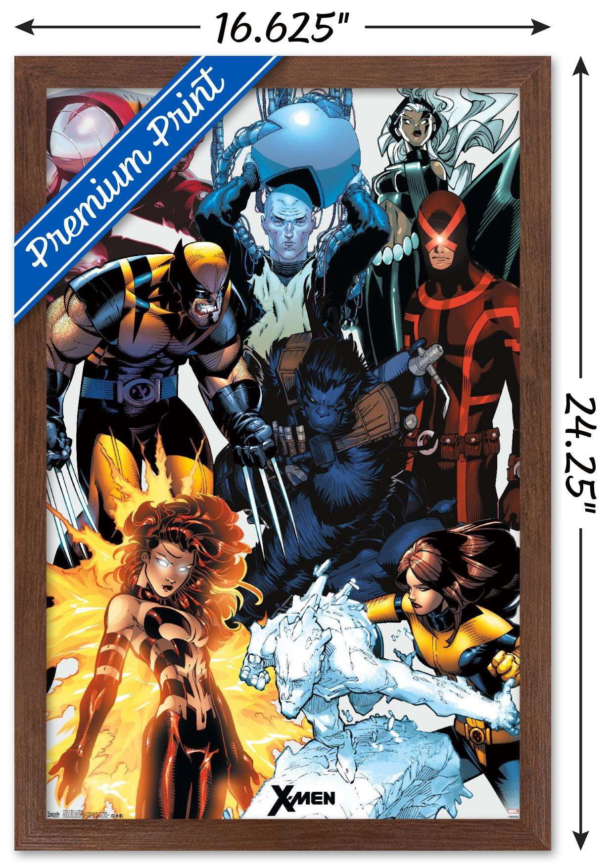 Marvel Comics - The X-Men - Collage Wall Poster, 14.725" x 22.375", Framed
