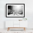 thumbnail image 2 of Snowy Astoria 03 - Queens New York Photography Snow Black and White Winter Street Photography Cityscape Architecture Moody Black Framed Wall Art Print 5 x 7 inches, 2 of 4