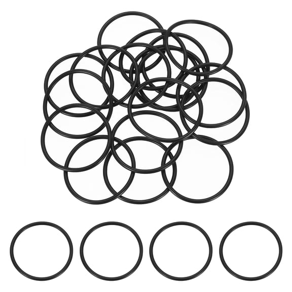 25 Pack 129 Nitrile O-rings 70 Durometer 1-9/16" ID, 1-3/4" OD, 3/32" Width Black