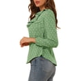 thumbnail image 5 of Allegra K Women's Ruffle Neck Long Sleeve Blouse Shirts, 5 of 8