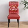 thumbnail image 5 of Chair Covers for Dining Room Set of 8,Blue Merry Christmas Elk Snow Stretch Seat Protector Removable Washable Chairs Slipcovers for Kitchen Banquet Wedding Hotel,Winter Plants Shiny Stars, 5 of 6