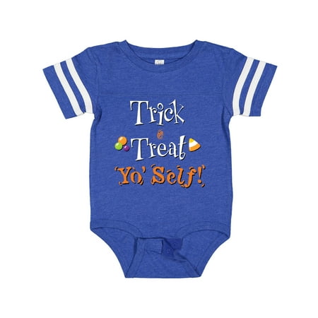 

Inktastic Trick or Treat Yo Self with Candy Corn Gift Baby Boy or Baby Girl Bodysuit