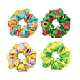 thumbnail image 3 of WIRESTER Set of 4pcs Scrunchies Hair Ties Headband Accessory - Fruits Citrus Lemon, 3 of 8