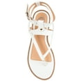 thumbnail image 5 of Journee Womens Tangie Multi Strap Flat Sandals, 5 of 9