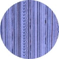 thumbnail image 1 of Ahgly Company Indoor Round Abstract Blue Modern Area Rugs, 4' Round, 1 of 4