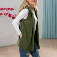 thumbnail image 5 of RYRJJ Womens Fuzzy Sherpa Vest with Hood Winter Fleece Open Front Sleeveless Long Cardigan Jackets Warm Lightweight Fall Outerwear(Green,XXL), 5 of 9