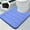 Blue, variant on Debonair Memory Foam Bathroom rugs Toilet mats, U-Shaped Contour Carpet, 20" x 24", Grey