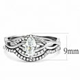 thumbnail image 2 of Rings for Women Silver 316L Stainless Steel DA133 - AAA Grade Cubic Zirconia in Clear, 2 of 6