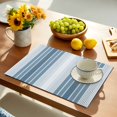 thumbnail image 5 of Placemats Set of 6, Haze Blue Striped Place Mats Ombre Vertical Stripes Tablemats Washable Placemat Table Decoration for Kitchen Table Dinner Party Home Decor Indoor Outdoor 13x19 Inch, 5 of 9