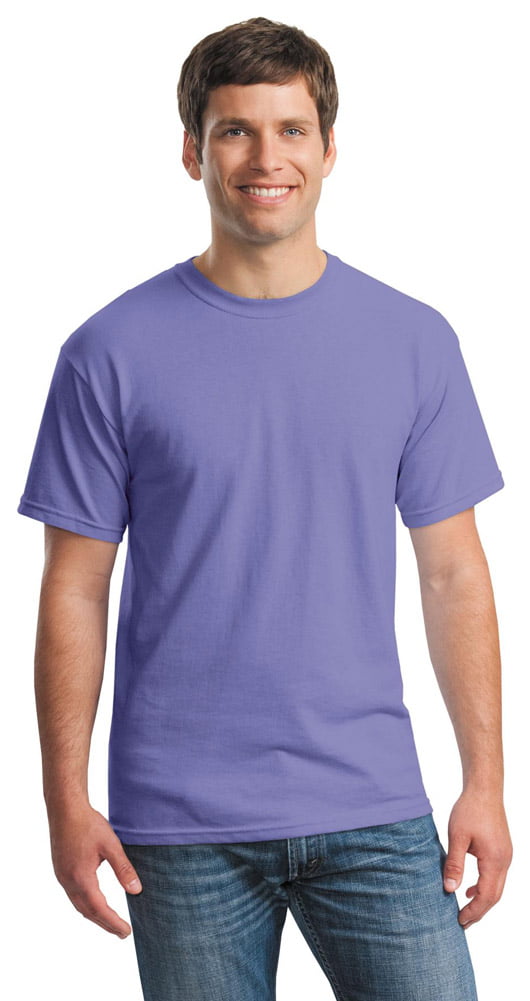 nEW Gildan Heavy Cotton 5000 Men's Short Sleeve T-Shirt Royal Medium 