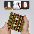 thumbnail image 4 of PAYOHTO Toggle Light Switch Wall Plate Classic Ethnic Bohemian Double Switch Cover Standard Size 2-Gang 4.50" x 4.5" Unbreakable Polycarbonate Thermoplastic, 4 of 6