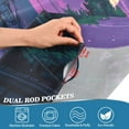 thumbnail image 5 of Yayeee Kitchen Curtains Tier Set of 2 Light Filtering 57"x24" Over Sink Window Panels, Purple Street, 5 of 7