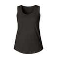thumbnail image 4 of Tank Tops for Women Plus Size Solid Sleeveless Shirttail Tops for Summer, 4 of 5
