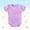 Purple, variant on Summer Short Sleeve Romper for Toddlers - Cute Solid Color Shorts Jumpsuit with Round Neck