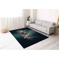 thumbnail image 4 of Woman Dances in Water Rugs, Surreal Rugs, Modern Rug, Gift Rug, Hallway Rug, Round Rug, Handmade Gift, Office Rug, Customs Rug, 2'x3' - 60x90 cm, 4 of 8
