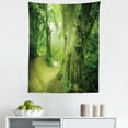 thumbnail image 1 of Tale Tapestry, Enchanted Forest Photograph with Trees Pathway to Adventure Nature Wild, Fabric Wall Hanging Decor for Bedroom Living Room Dorm, 5 Sizes, Green, by Ambesonne, 1 of 1