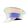 thumbnail image 3 of Accesorios de vestuario de sombrero de para la fiesta de baile Halloween Stage Performance Plata, 3 of 8