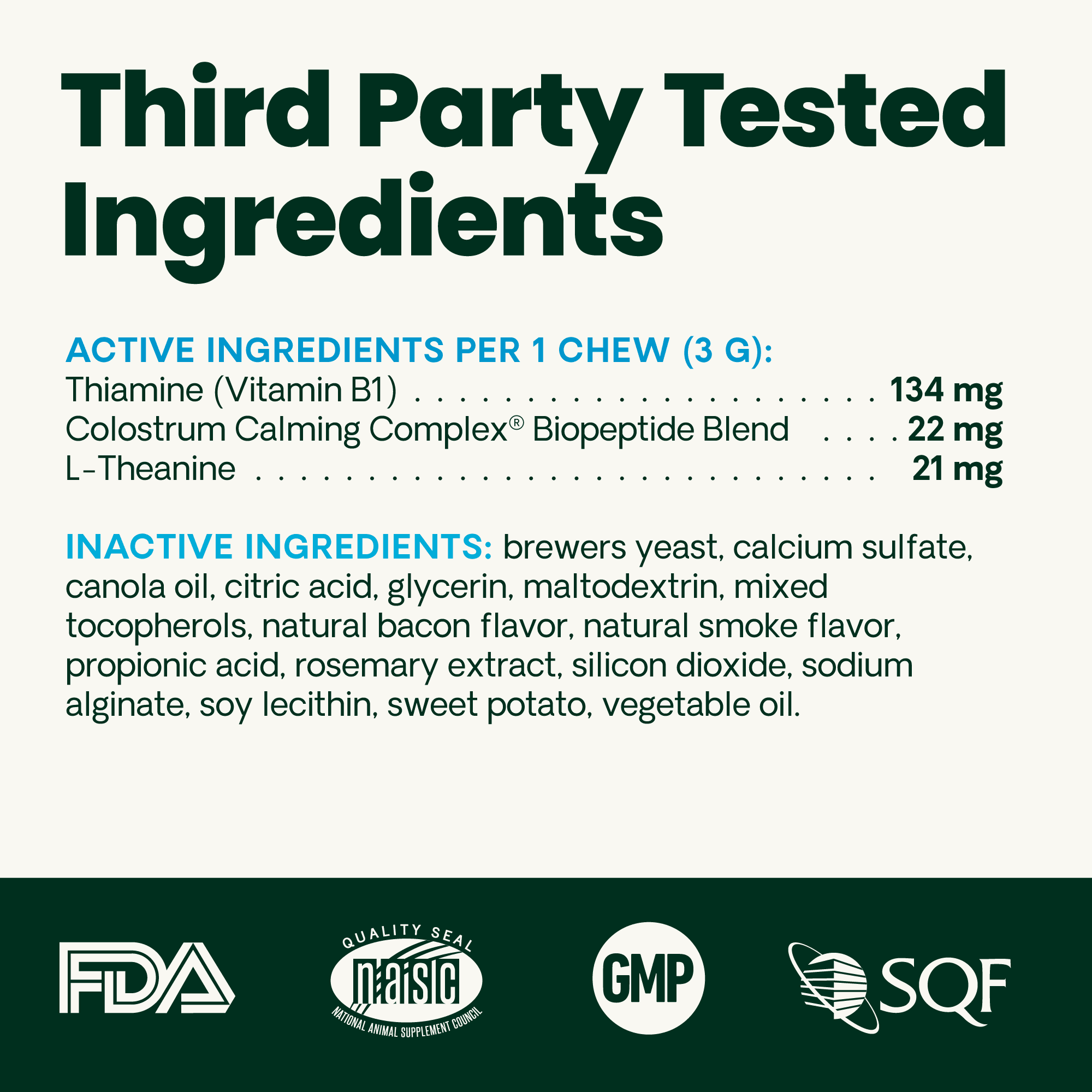 VetriScience Composure Calm & Confident Clinically Tested Bacon Flavored Chews, Calming & Anxiety Supplement for Dogs, 120 count