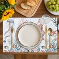 thumbnail image 4 of Seahorse Coastal Placemats Set of 4, Summer Beach Ocean Shell Jellyfish Starfish Placemats for Dining Table, Place Mats for Kitchen Tabletop, Waterproof Wipeable Dining Table Mats Set, 4 of 9