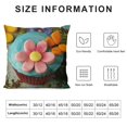 thumbnail image 5 of Colorful Cupcakes Rainbow Flower Cake Print Fun Cushion Cover Novelty Throw Pillow CaseOutdoor Sofa Couch Living Room Single, 5 of 5