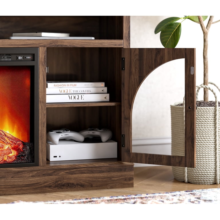 Mainstays Arched Door Fireplace TV Stand, 55 Inch photo 3