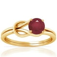 thumbnail image 1 of GemsNY July Birthstone - Vintage Prong Set Round Ruby Solitaire Ring (Grade - A | 0.65cts.), 1 of 4