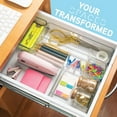 thumbnail image 4 of primebox Plastic Clear Drawer Organizers. Bathroom, Kitchen, Bedroom, Makeup, Office Organizer Bins, Storage Trays. Heavy Duty, Stackable. 6" x 6" x 2" Set of 6, 4 of 4