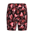 thumbnail image 2 of Lsque Ladybugs and Red Hearts Mens Sleep Pajama Shorts,Short Pajama Pants, Cotton Ultra-Soft Knit-Medium, 2 of 9