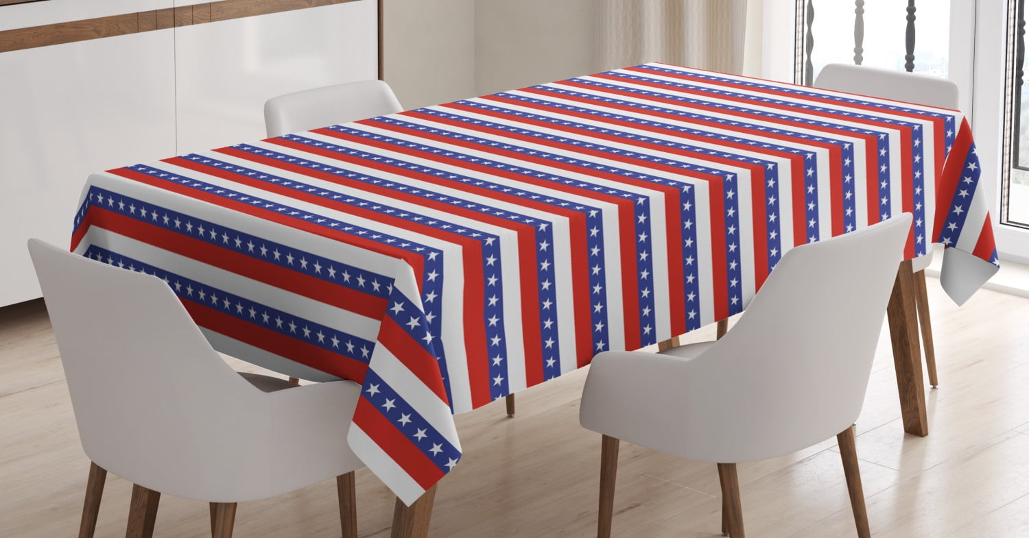 4th of July Tablecloth, Stars and Stripes of the Greatest Country in