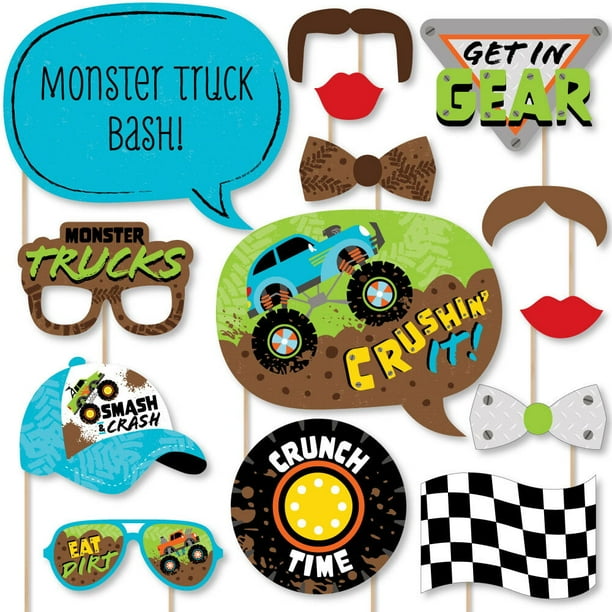 Smash And Crash Monster Truck Boy Birthday Party Photo Booth Props Kit Count Walmart Com Smash And Crash Monster Truck Boy Birthday Party Photo Booth Props Kit Count Walmart Com