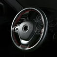thumbnail image 3 of Genuine Leather DIY Car Steering Wheel Cover Universal Car For 15"/15inch J9S3, 3 of 9